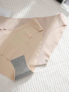 Set de 12 bragas de mujer de cintura baja sin costuras de unicolor