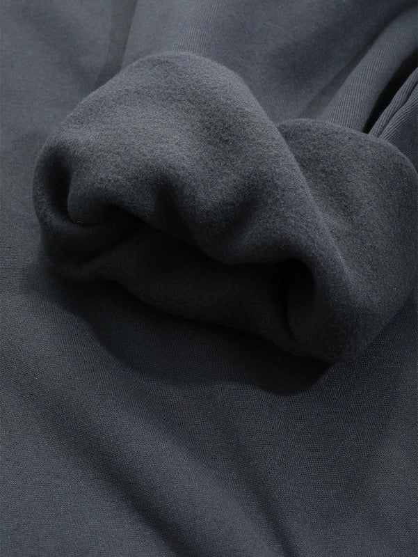 Dazy sudadera con capucha de franela holgada con estampado de lema, de hombros caidos, para mujeres, otono/invierno