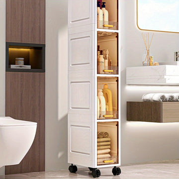 Carrito organizador de almacenamiento multicapa con ruedas - Organizador duradero a prueba de polvo para el desorden del dormitorio, archivos, juguetes y refrigerios - Plástico impermeable, diseño abatible, no se necesita electricidad