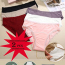 Finetoo set de 2 bragas de mujer de talle bajo, con volantes de encaje, de varias capas, transpirables y triangulares, de colores aleatorios