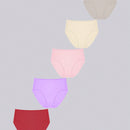 Finetoo set de 5 calzoncillos de mujer de unicolor, comodos y sin costuras