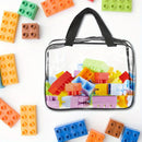 Bolsa de Almacenamiento de Juguetes de PVC Transparente Grande - Impermeable, Organizador con Cremallera para Bloques de Construcción, Rompecabezas, Libros y Artículos de Aseo - Estuche de Viaje de Plástico Duradero