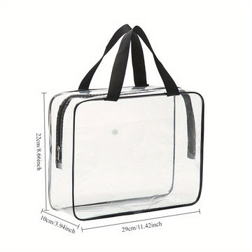 Bolsa de Almacenamiento de Juguetes de PVC Transparente Grande - Impermeable, Organizador con Cremallera para Bloques de Construcción, Rompecabezas, Libros y Artículos de Aseo - Estuche de Viaje de Plástico Duradero