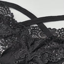 4 piezas/set tanga sexy de encaje con cintura baja y transpirable con longitud de cordones