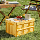 Caja de Almacenamiento Plegable de Oso Amarillo BEERUS con Asa - Gran Capacidad, Organizador Portátil para Juguetes, Maletero de Coche y Uso Múltiple, Diseño de Plástico Duradero, Almacenamiento de Peluches