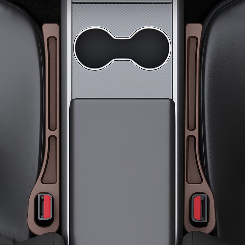 2 Piezas de Tira Selladora para Espacio del Asiento del Coche: Diseño de Doble Ranura para Llaves, Teléfonos, Tarjetas, Monedas, etc. - Impermeable y Hecha de Material PC