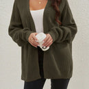 Cardigan holgado casual con abertura lateral y mangas tipo dolman, para primavera/otono