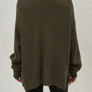 Cardigan holgado casual con abertura lateral y mangas tipo dolman, para primavera/otono