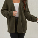 Cardigan holgado casual con abertura lateral y mangas tipo dolman, para primavera/otono