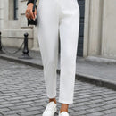 Lune pantalones casuales estriados nauticos entallados para mujer, otono