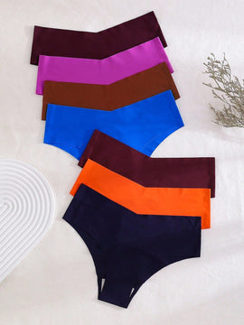 7 paquete de bragas triangulares sin costuras para mujer, comodas