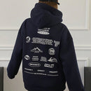 Dazy sudadera con capucha de unicolor y holgada con forro polar para mujer