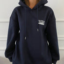 Dazy sudadera con capucha de unicolor y holgada con forro polar para mujer