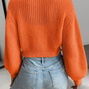 Moosta cardigan holgado de mujer con mangas farol, hombros caidos y bordado de fresa de estilo casual
