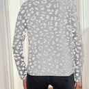 Lune cardigan de mujer con estampado de leopardo, cuello en v, manga larga y abotonadura sencilla, para otono/invierno