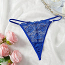Midnightglam 1 pieza tanga de encaje sexy decorado con cristales para mujeres