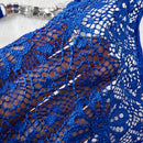 Midnightglam 1 pieza tanga de encaje sexy decorado con cristales para mujeres