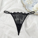 Midnightglam 1 pieza tanga de encaje sexy decorado con cristales para mujeres