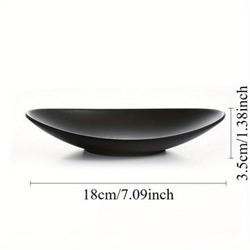 Bandejita Elegante Ovalada Negra para Joyas y Llaves - Organizador Versátil para Anillos, Llaves y Objetos Decorativos, Perfecto para Pascua, San Valentín, Acción de Gracias, 1pc