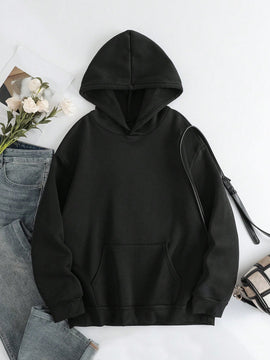 Ezwear sudadera con capucha estandar con estampado de leopardo y grafico de estrella
