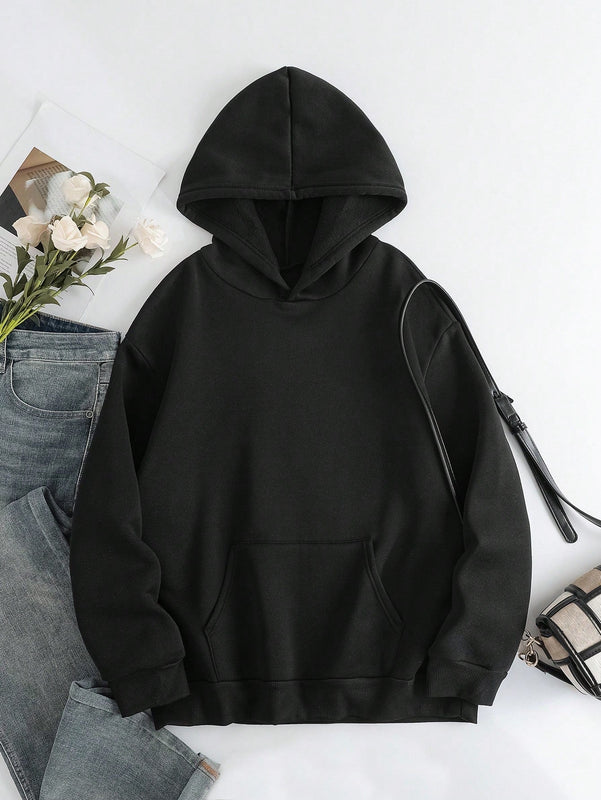 Ezwear sudadera con capucha de felpa con estampado de leopardo y estrella, otono/invierno
