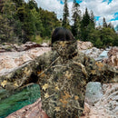 Muchic sudadera con capucha con estampado de leopardo minimalista informal, impreso en toda la prenda, otono invierno