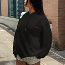 Ezwear sudadera con capucha de grafico de automovil retro casual para mujer, pullover oversize, otono e invierno