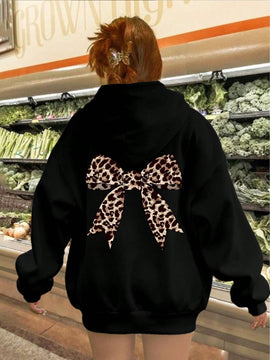 Ezwear sudadera holgada con capucha y estampado grafico cristiano "amar como jesus" con cara sonriente y texto para mujer