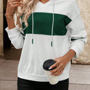 Lune sudadera con capucha de manga larga y hombros caidos para mujer, estampado floral minimalista y holgado, otono