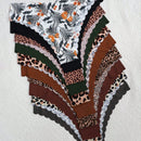 Paquete de 10 piezas bragas triangulares sexy de tela suave, transpirable y comoda con borde ondulado sin costuras para mujeres