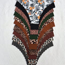 Paquete de 10 piezas bragas triangulares sexy de tela suave, transpirable y comoda con borde ondulado sin costuras para mujeres