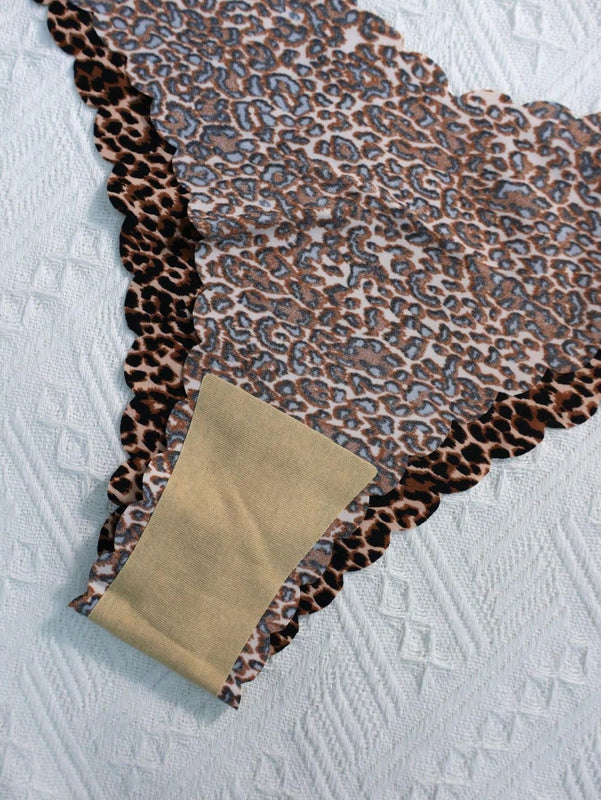 Paquete de 10 piezas bragas triangulares sexy de tela suave, transpirable y comoda con borde ondulado sin costuras para mujeres