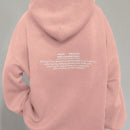 Dazy sudadera larga con capucha, holgada, con cordon y estampado de eslogan casual para mujer, otono