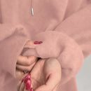 Dazy sudadera con capucha de manga larga con estampado de letras minimalista, uso diario informal
