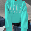 Moosta sudadera con capucha y cordon mujer, estampado "overrensando", otono