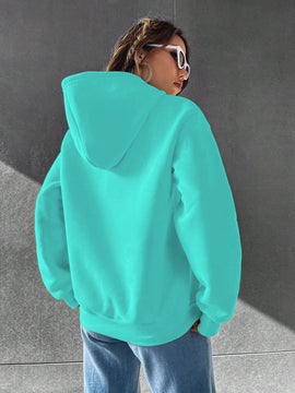 Moosta sudadera con capucha y cordon mujer, estampado "overrensando", otono