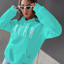 Moosta sudadera con capucha y cordon mujer, estampado "overrensando", otono