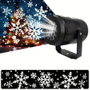 Luz de proyección de copos de nieve alimentada por USB - Iluminación de escenario LED festiva para Navidad y Pascua, decoración de fiestas para interiores y exteriores con escena de maravilla de invierno, luces de cuerda para jardines
