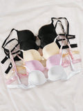 5 piezas sujetadores estampado de leopardo comodos y de soporte para uso diario, colores surtidos