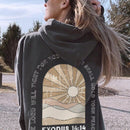 Nuevo sueter con capucha informal y suelto con estampado de sol para mujer, invierno 2024. nuestro sueter con capucha para mujer combina un diseno elegante con telas suaves para actualizar tu guardarropa.