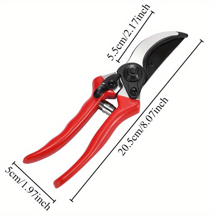 Tijeras de podar profesionales de derivación de 21,59 cm - Hoja de acero al carbono, podadoras manuales de alta resistencia, tijeras de jardín, herramienta de tijera de jardinería, tijeras para plantas y setos, operación manual moderna, no se necesita el