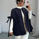Elenzya abrigo de mujer casual de lana con decoracion de mono para otono, prenda exterior