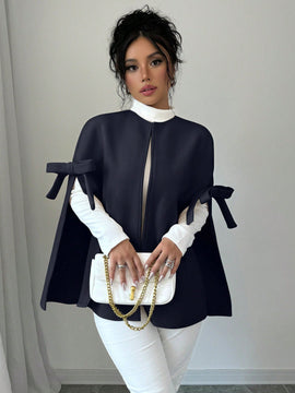 Elenzya abrigo de mujer casual de lana con decoracion de mono para otono, prenda exterior