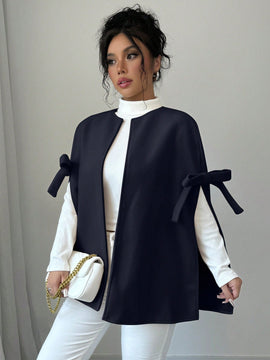 Elenzya abrigo de mujer casual de lana con decoracion de mono para otono, prenda exterior