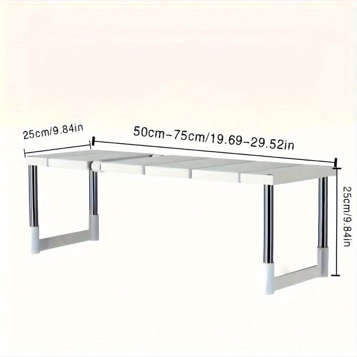 Organizador Ajustable y Versátil para Debajo del Fregadero - Acero Inoxidable y Plástico, Estante de Almacenamiento Multinivel para Armarios de Cocina y Baño, Diseño que Ahorra Espacio