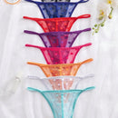 8 piezas/paquete pantys tipo tanga multicolor comodos y elegantes para mujer