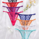 8 piezas/paquete pantys tipo tanga multicolor comodos y elegantes para mujer