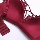 Nuevo sujetador inalambrico gris para mujer con escote cruzado y efecto push up