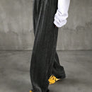 Friful pantalones casuales de pierna recta de tela texturizada para mujeres