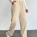Lune pantalones termicos basicos de unicolor casual para mujer para otono/invierno